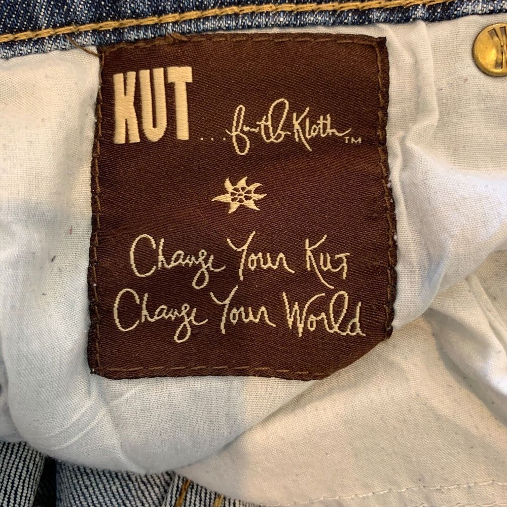 Kut From the Kloth Straight Leg Jeans Womens Size 6 Medium Wash - Picture 15 of 15